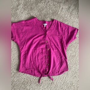 Pink Button-Up Shirt